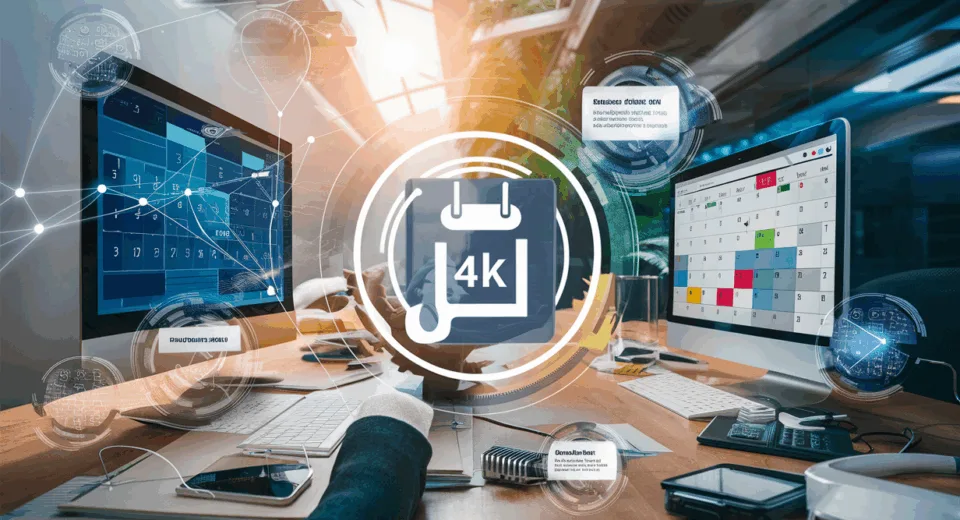 Realistic depiction of an automated appointment reminder system reducing no-shows and enhancing customer management in a digital, tech-focused workspace.